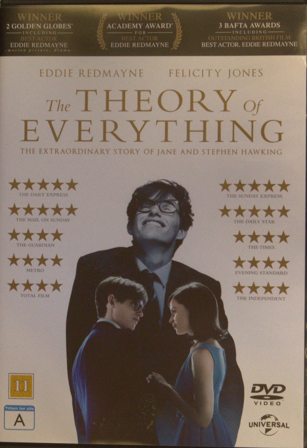 The Theory of Everything (2014) DVD – omslag