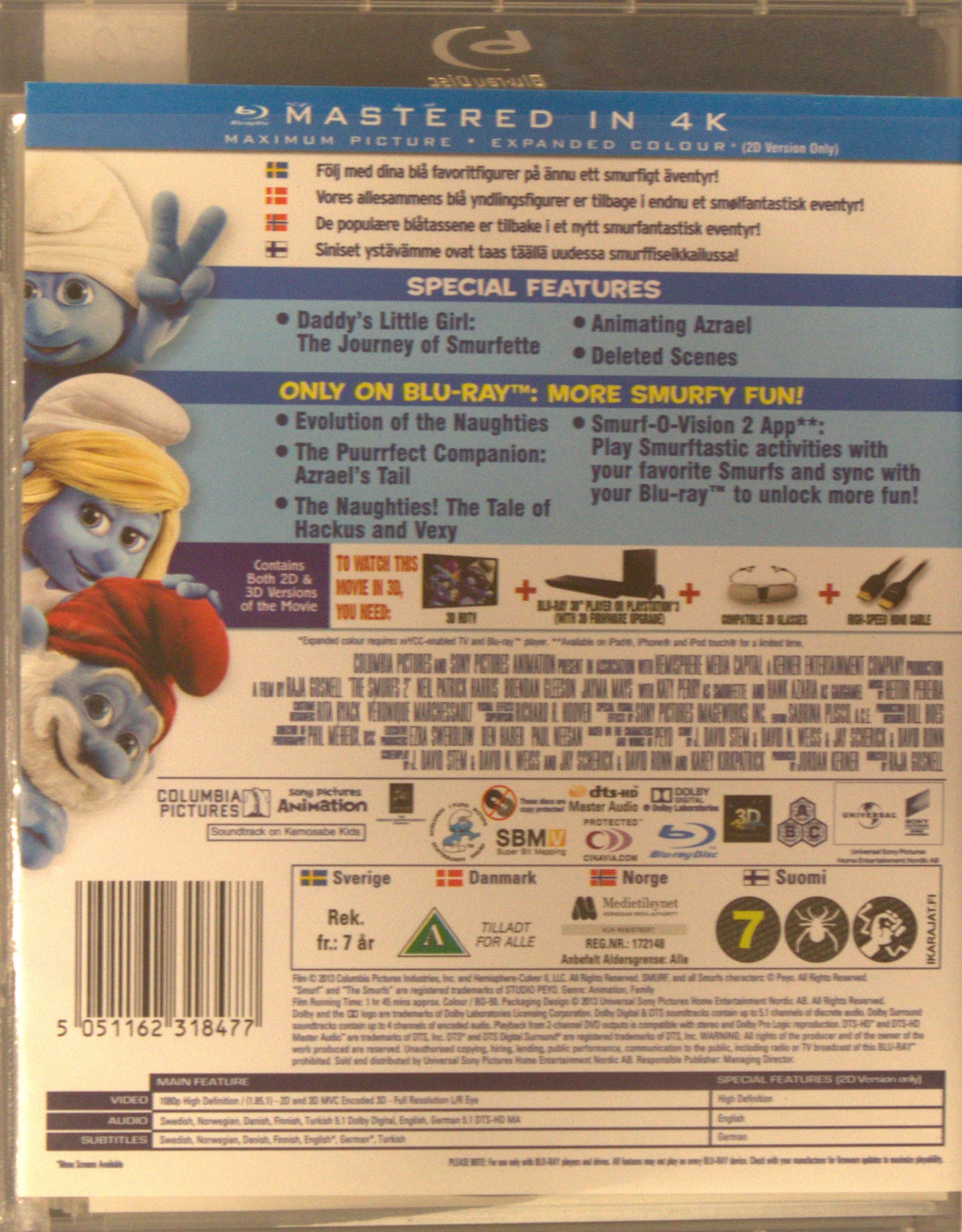 THE SMURFS 2 IN 3D / SMURFARNA 2