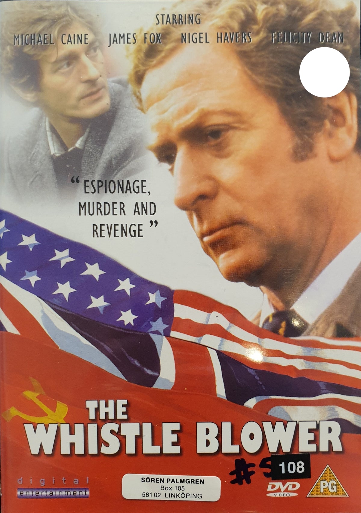 The Whistle Blower / Mullvaden (1986) DVD – omslag