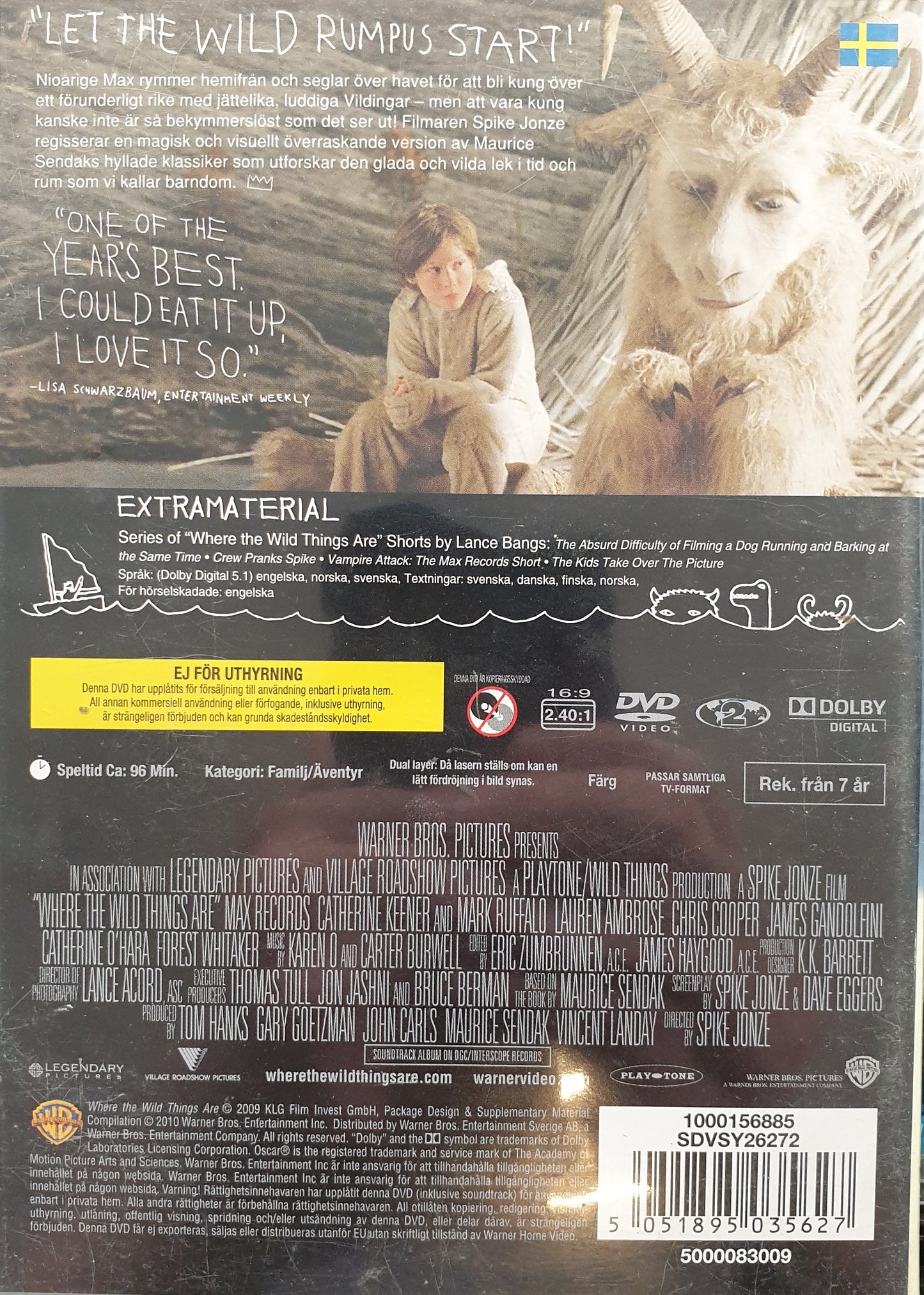 TILL VILDINGARNAS LAND / WHERE THE WILD THINGS ARE