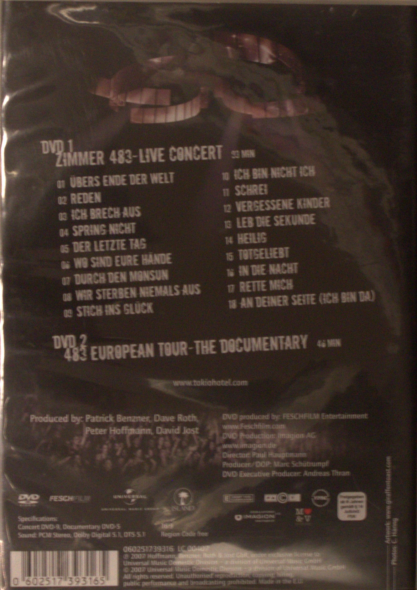TOKIO HOTEL - ZIMMER 483 LIVE IN EUROPE