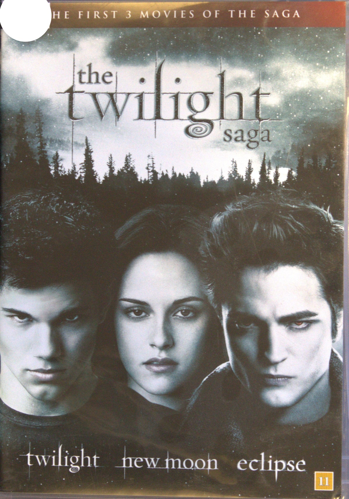 The Twilight Saga – The First 3 Movies (2008–2010) DVD – omslag