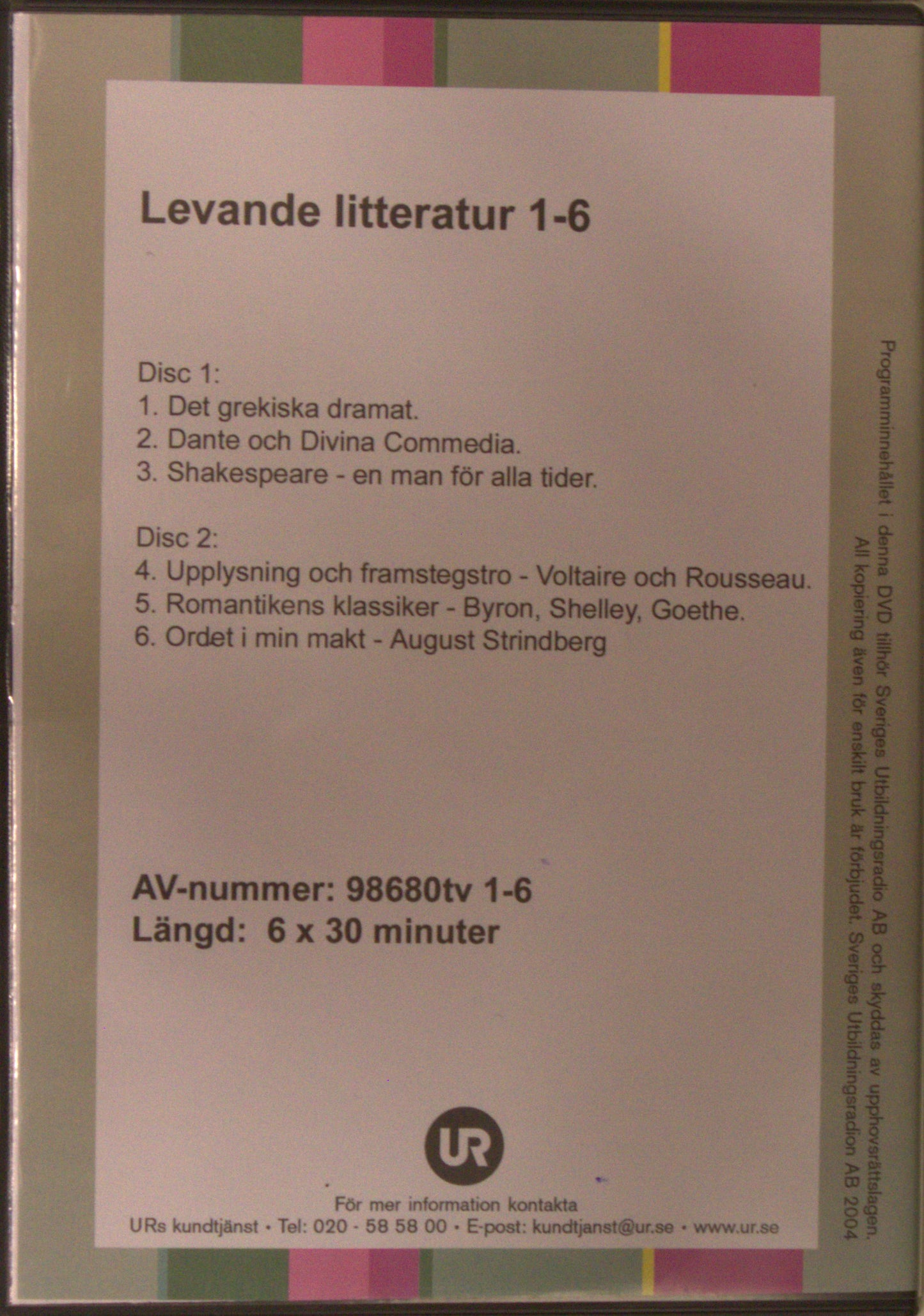 UR: LEVANDE LITTERATUR 1-6