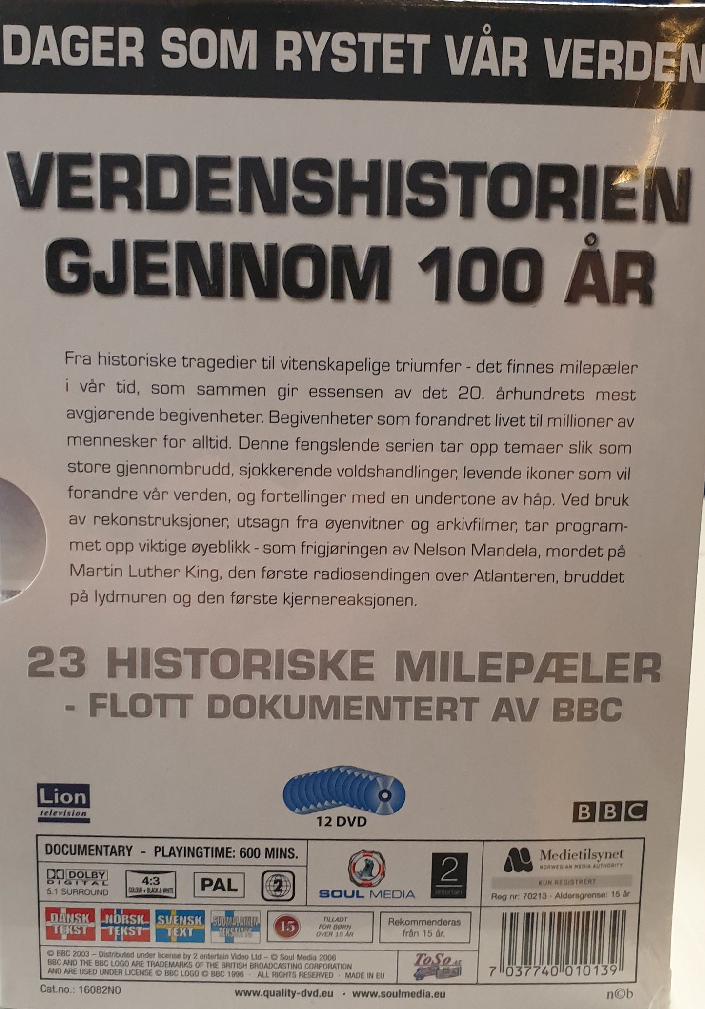 VERDENSHISTORIEN GJENNOM 100 ÅR - BOX 12 SKIVOR