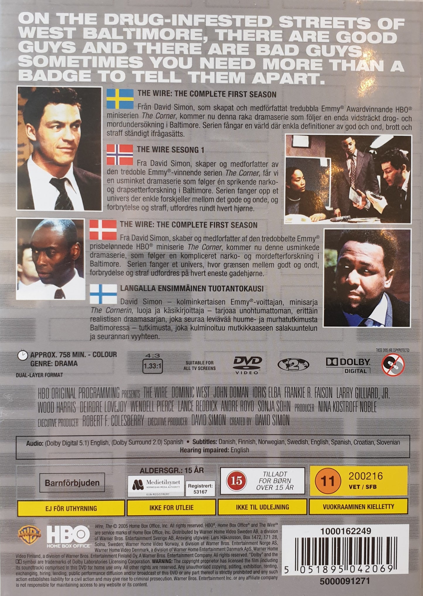 THE WIRE - THE COMPLETE FIRST SEASON