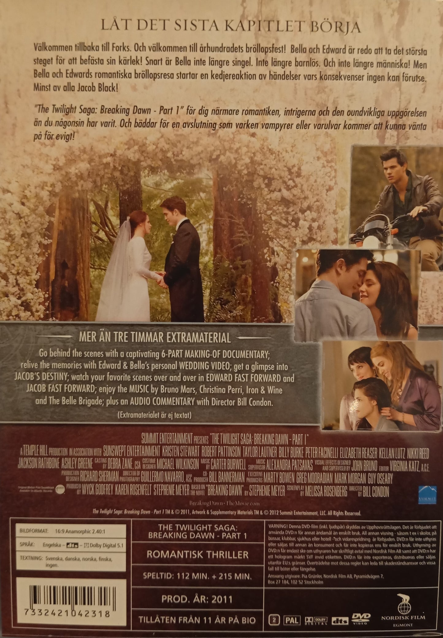 THE TWILIGHT SAGA: BREAKING DAWN - PART 1 - 2 DISC SPECIAL EDITION