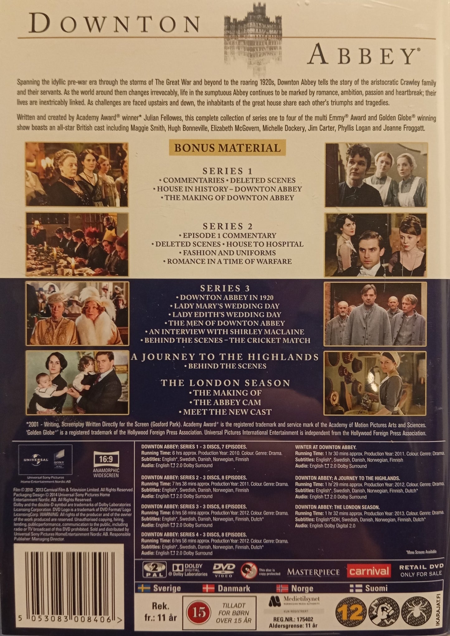 DOWNTON ABBEY SERIES ONE - FOUR