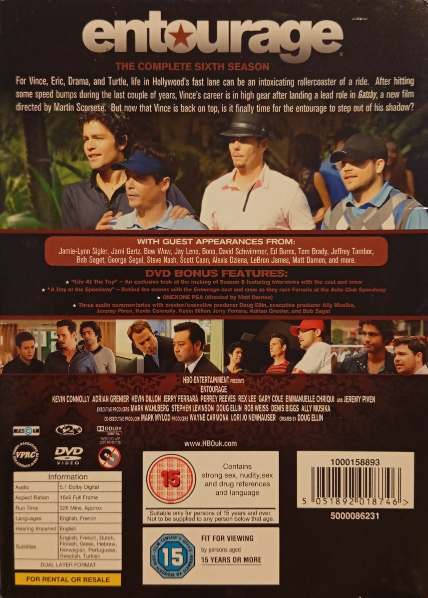 ENTOURAGE - THE COMPLETE SIXTH SEASON