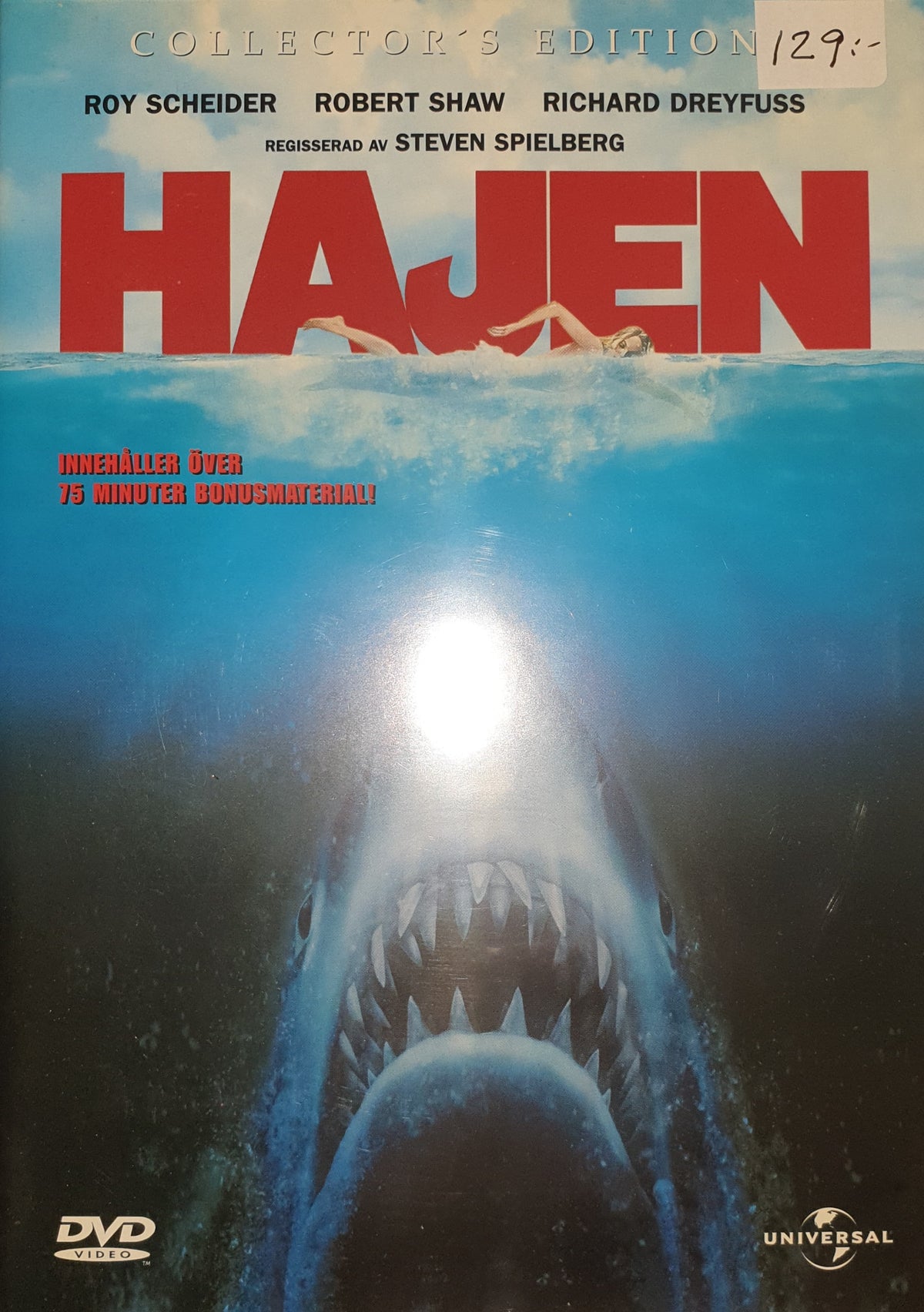 Hajen / Jaws – Collector's edition (1975) DVD – omslag