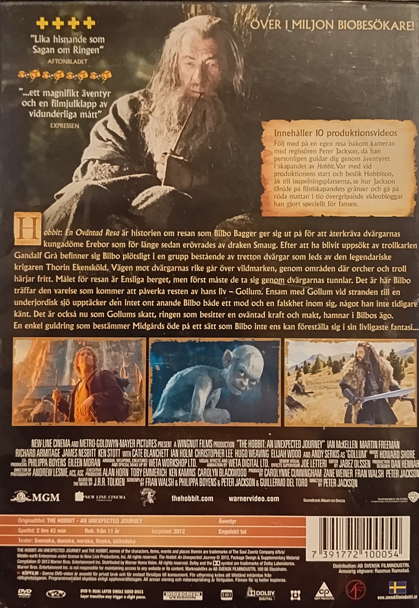 THE HOBBIT: EN OVÄNTAD RESA / AN UNEXPECTED JOURNEY - TWO-DISC SPECIAL EDITION