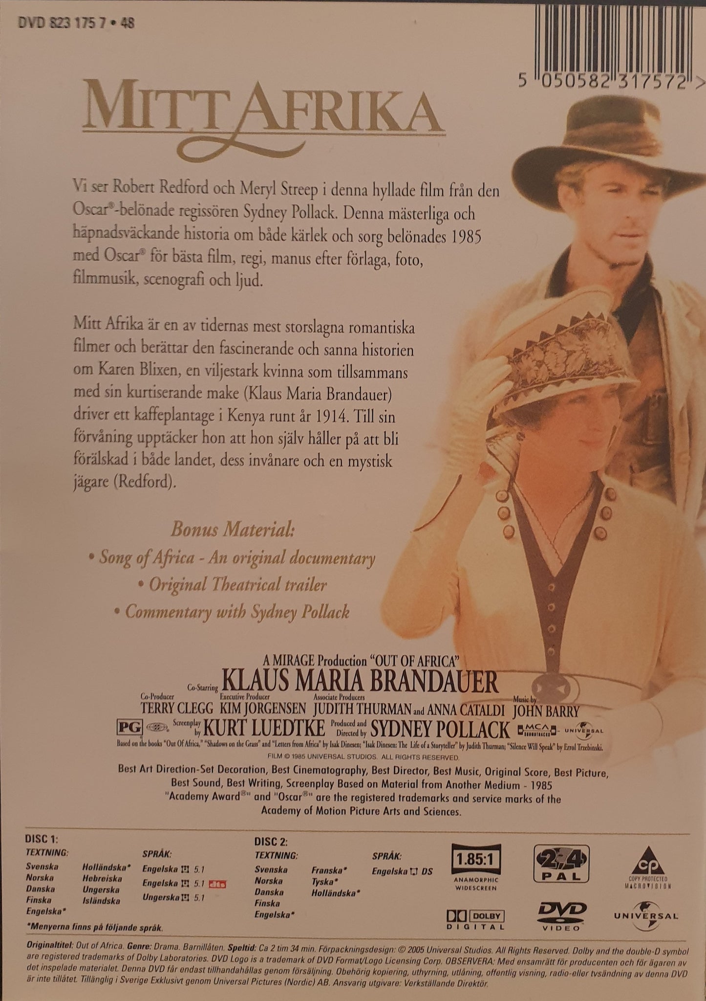 MITT AFRIKA / OUT OF AFRICA - 2 DISC SPECIALUTGÅVA
