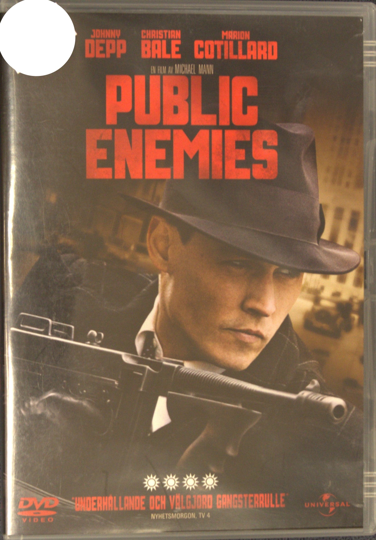 Public Enemies (2009) DVD – omslag