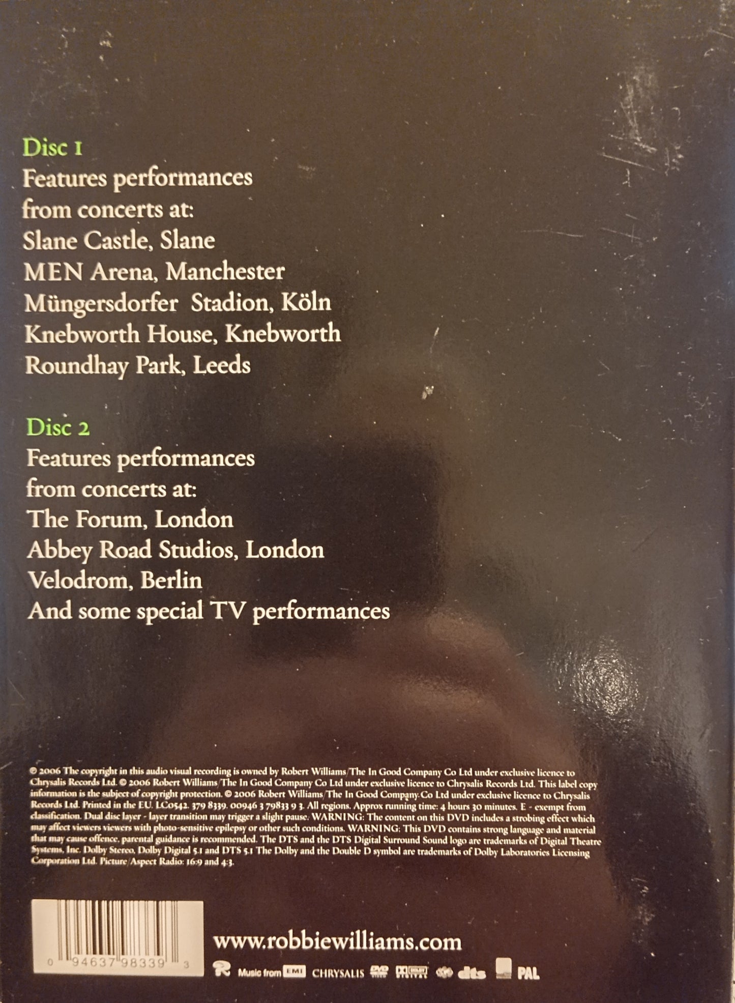 AND THROUGH IT ALL - ROBBIE WILLIAMS LIVE 1997-2006