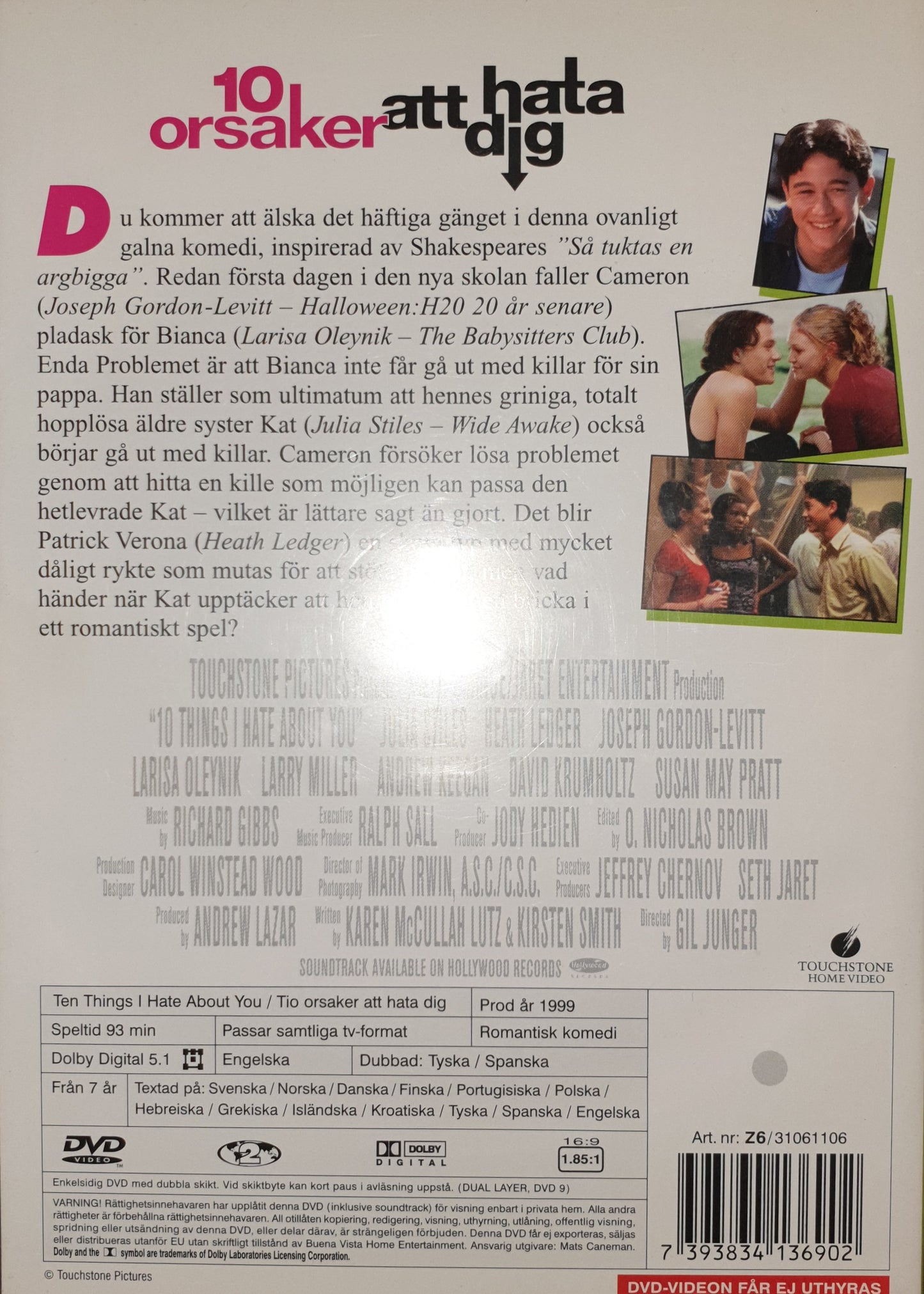 10 ORSAKER ATT HATA DIG / 10 THINGS I HATE ABOUT YOU