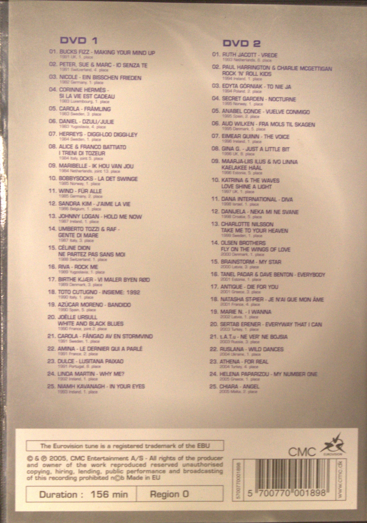 50 YEARS OF THE EUROVISION SONG CONTEST