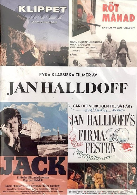 VIER KLASSISCHE FILME VON JAN HALLDOFF - KLIPPET - RÖTMÅNAD - JACK - FIRMAFESTEN