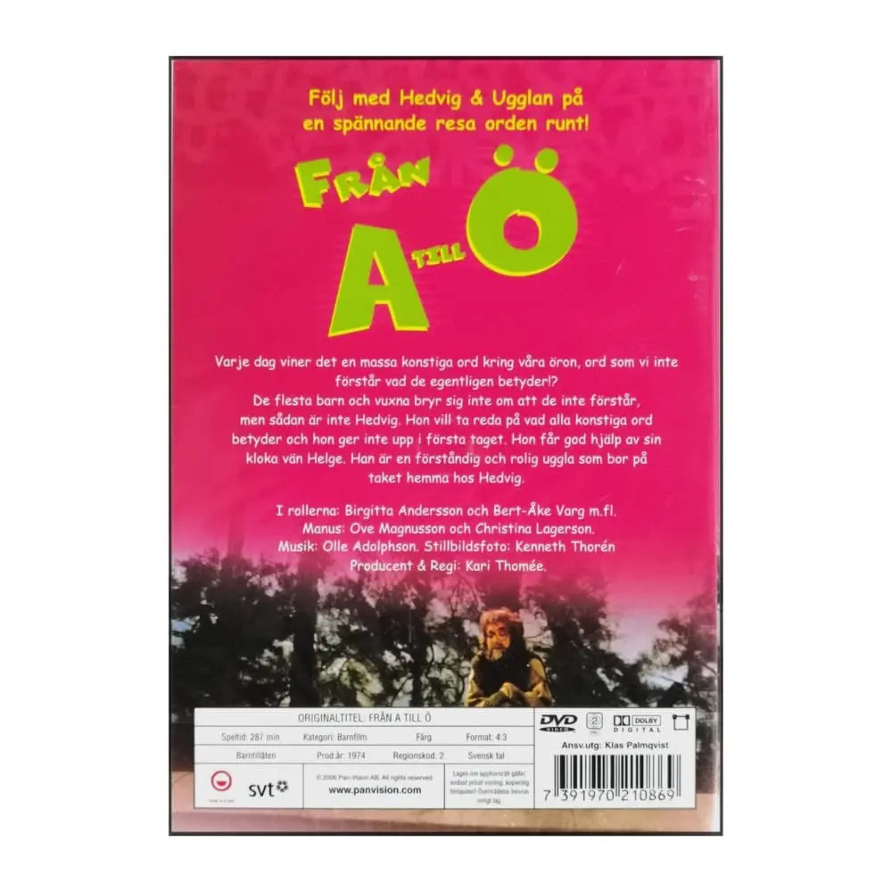 FRÅN A TILL Ö - DEL 1 - O-Ö - DVD