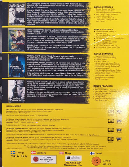 ACTION COLLECTION - MATT DAMON-BOX 4 FILMER