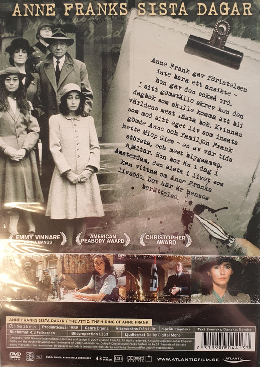 ANNE FRANKS SISTA DAGAR / THE ATTIC: THE HIDING OF ANNE FRANK
