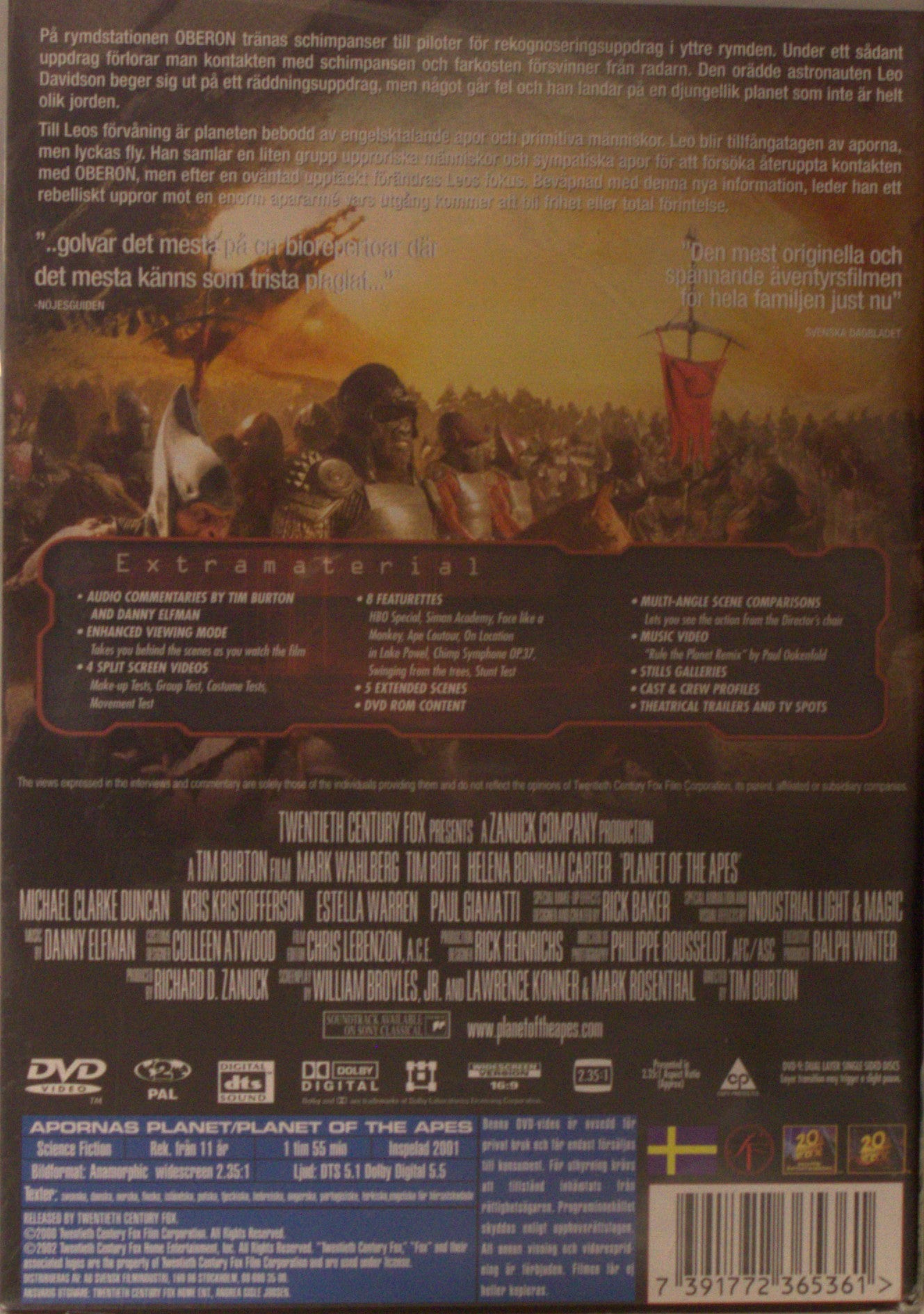 APORNAS PLANET / PLANET OF THE APES - 2 DISC COLLECTOR'S EDITION