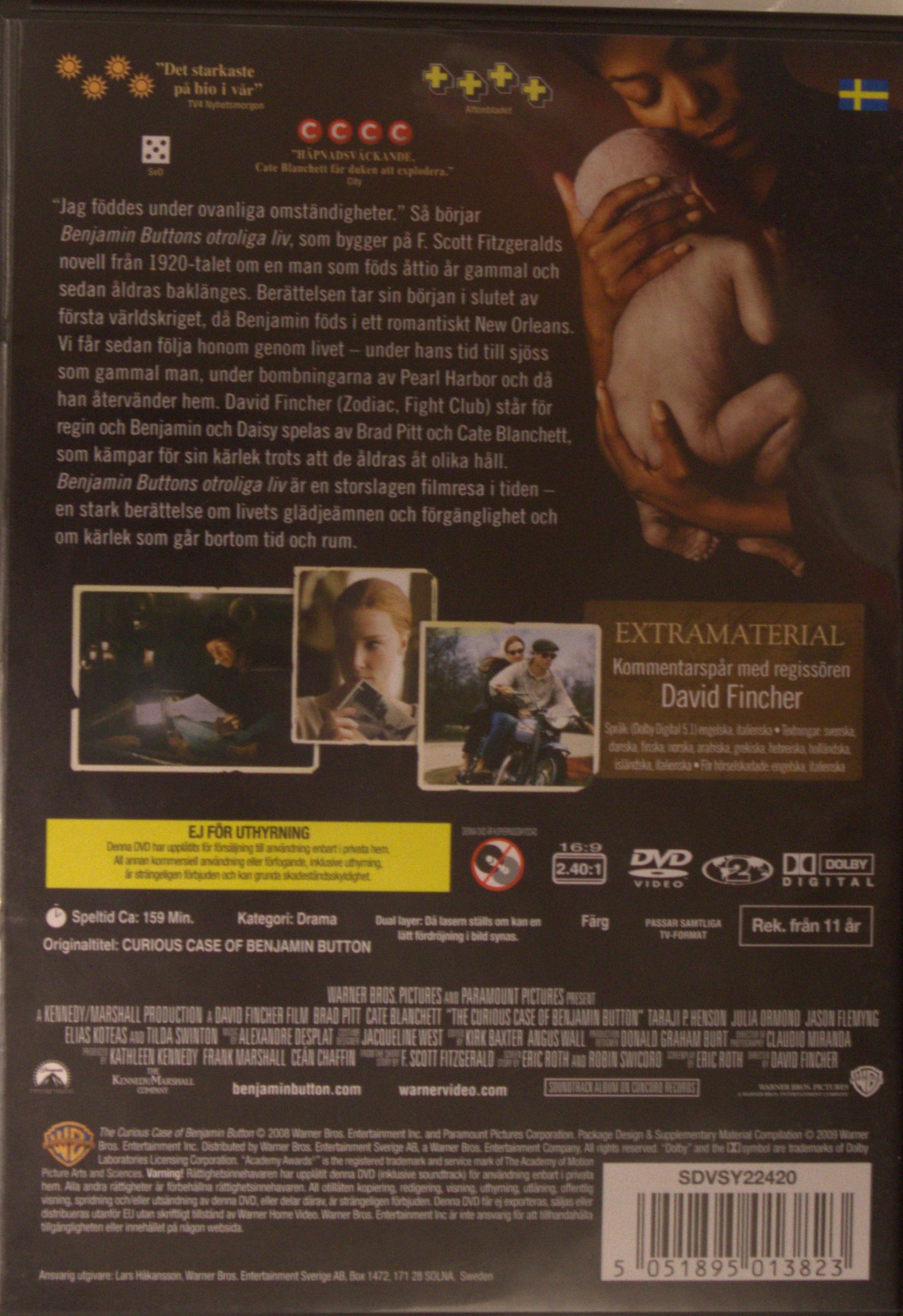 BENJAMIN BUTTONS OTROLIGA LIV / THE CURIOUS CASE OF BENJAMIN BUTTON