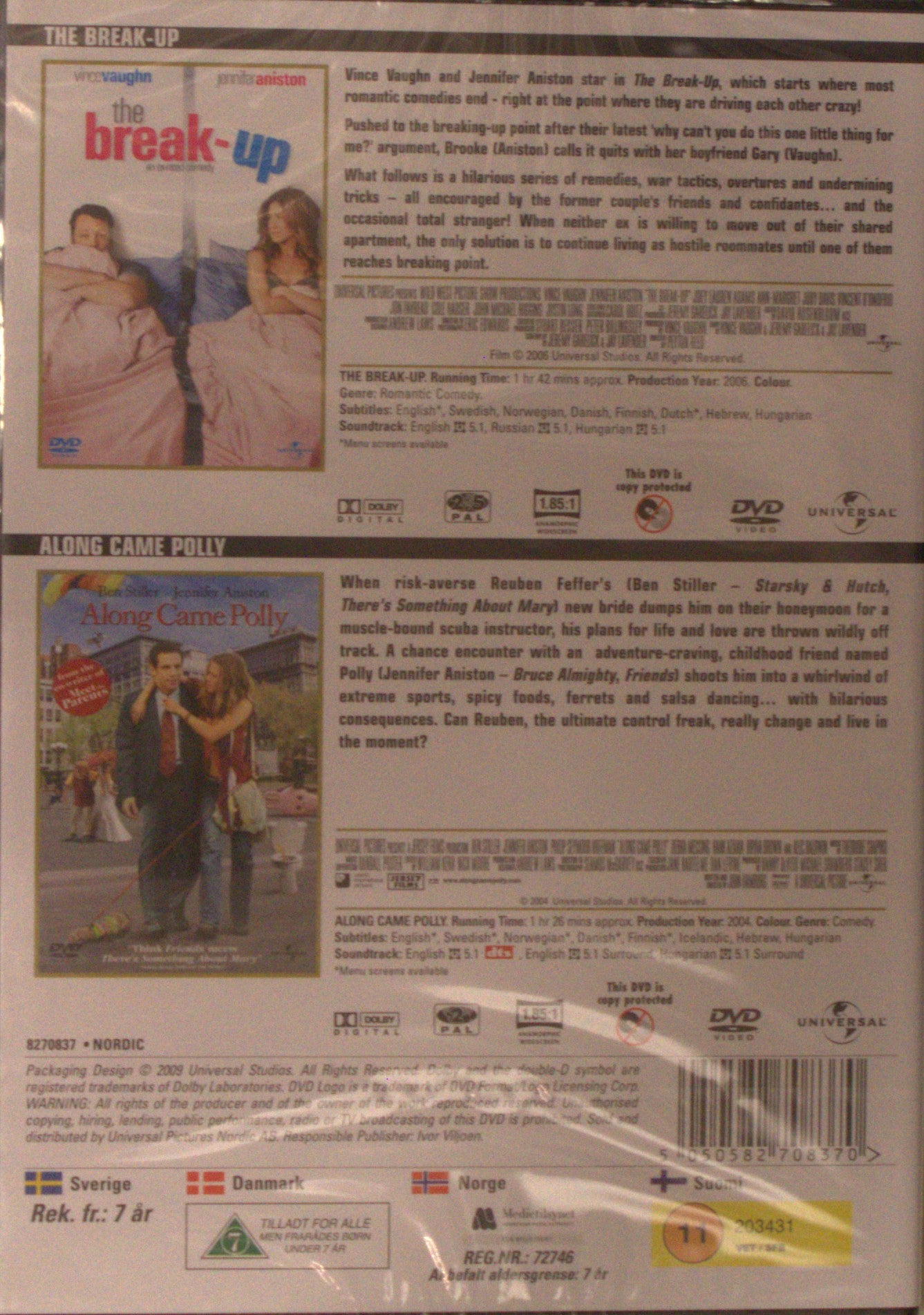 THE BREAK-UP / ALONG CAME POLLY - 2 FILMER