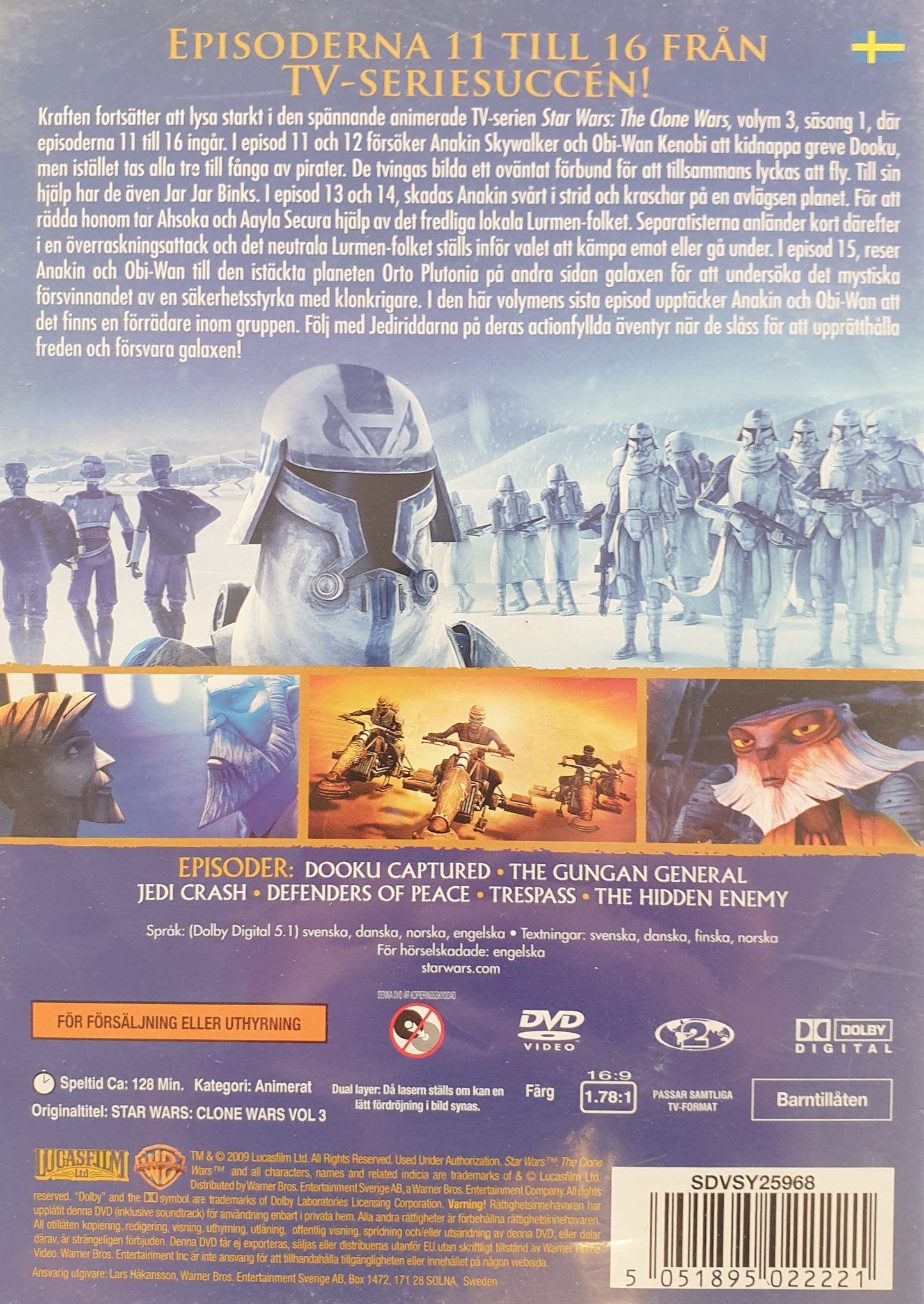 STAR WARS: THE CLONE WARS - SÄSONG 1 VOLYM 3