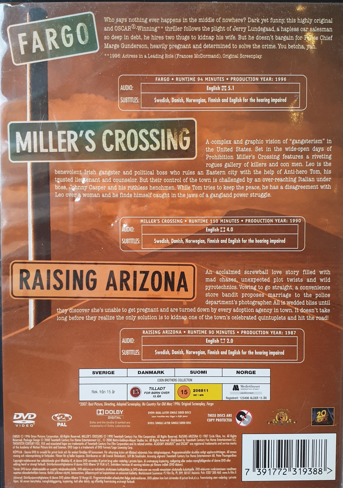 COEN BROTHERS - 3 FILMER