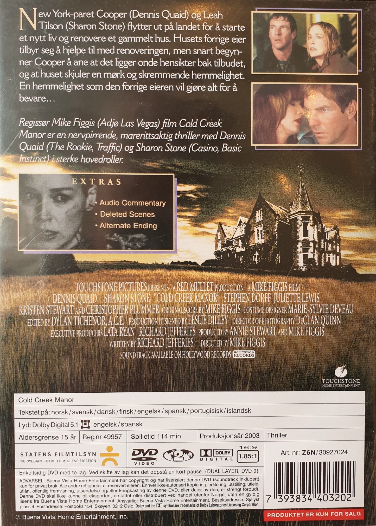 COLD CREEK MANOR (NORSK)