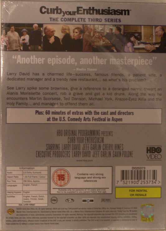 CURBE YOUR ENTHUSIASM - THE COMPLETE THIRD SERIES / SIMMA LUGNT, LARRY!