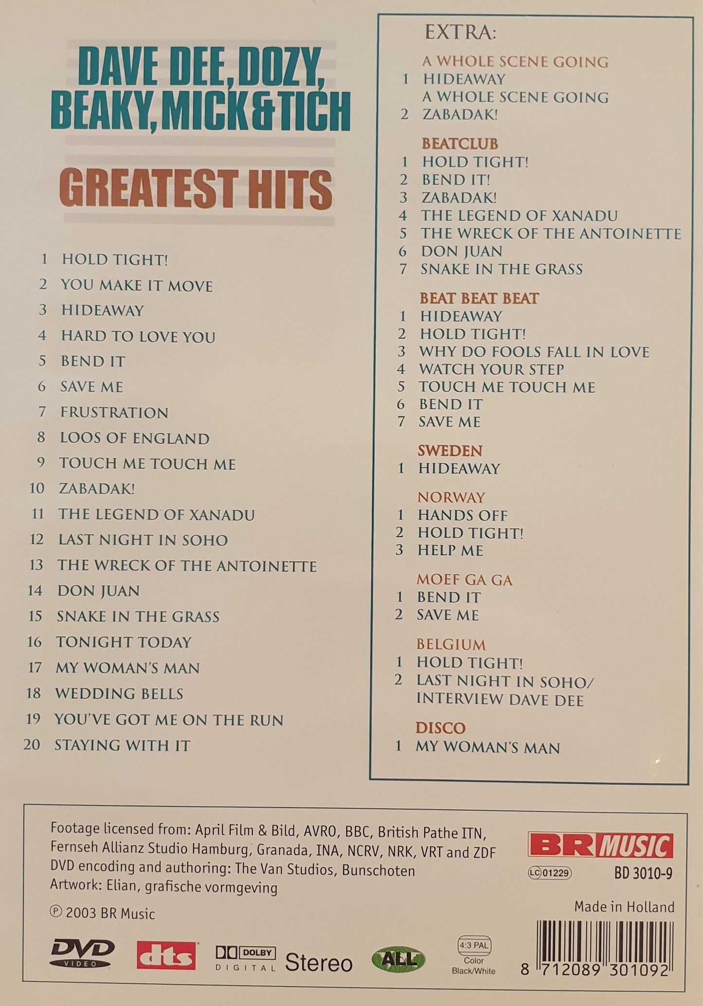 DAVE DEE, DOZY, BEAKY,  MICK & TICH: GREATEST HITS