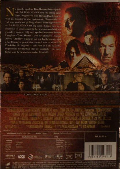 DA VINCI-KODEN / THE DA VINCI CODE - EXTENDED CUT