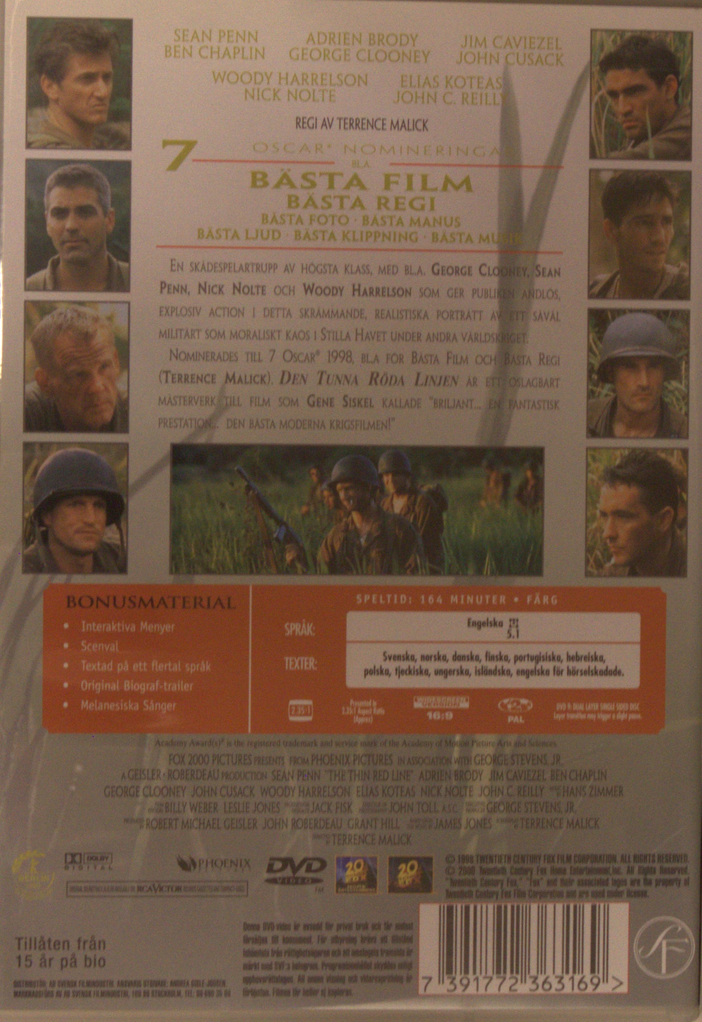 DEN TUNNA RÖDA LINJEN / THE THIN RED LINE