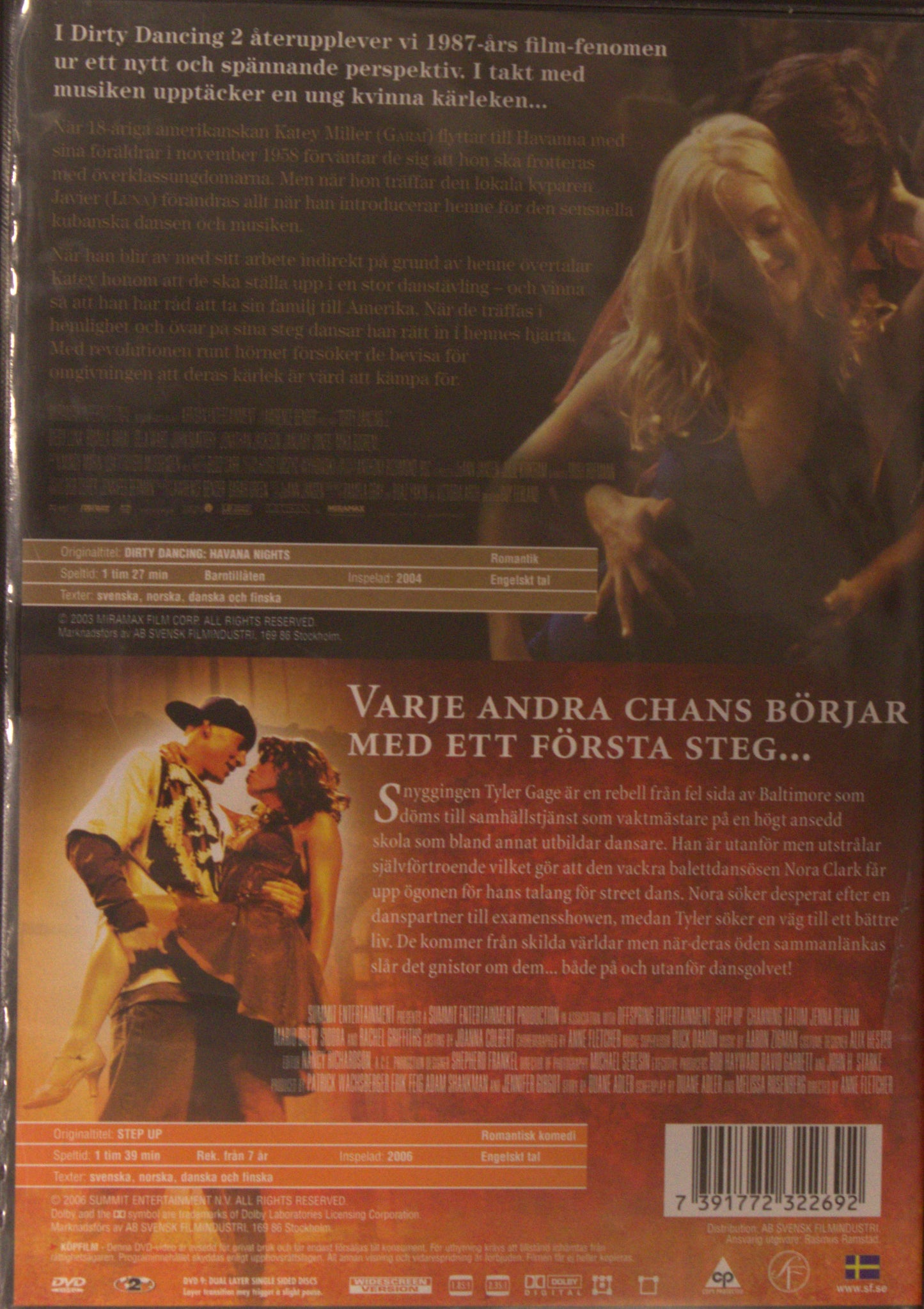 DIRTY DANCING 2 / STEP UP - 2 FILMER