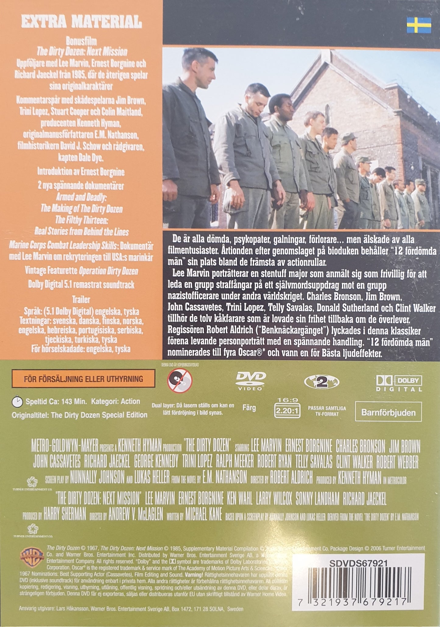 THE DIRTY DOZEN / 12 FÖRDÖMDA MÄN - TVÅ DISCAR - SPECIALUTGÅVA