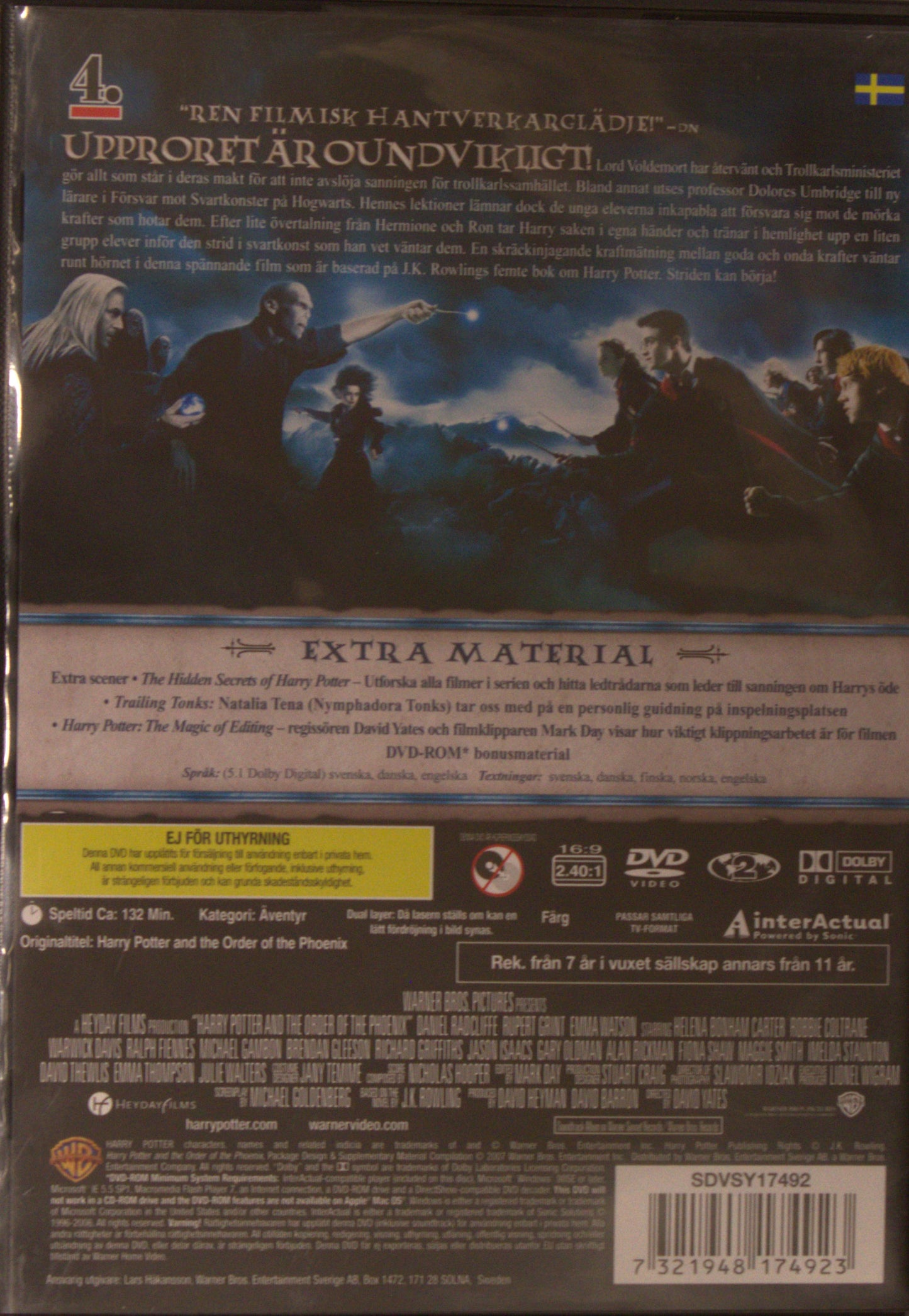 HARRY POTTER OCH FENIXORDERN / HARRY POTTER AND THE ORDER OF THE PHOENIX