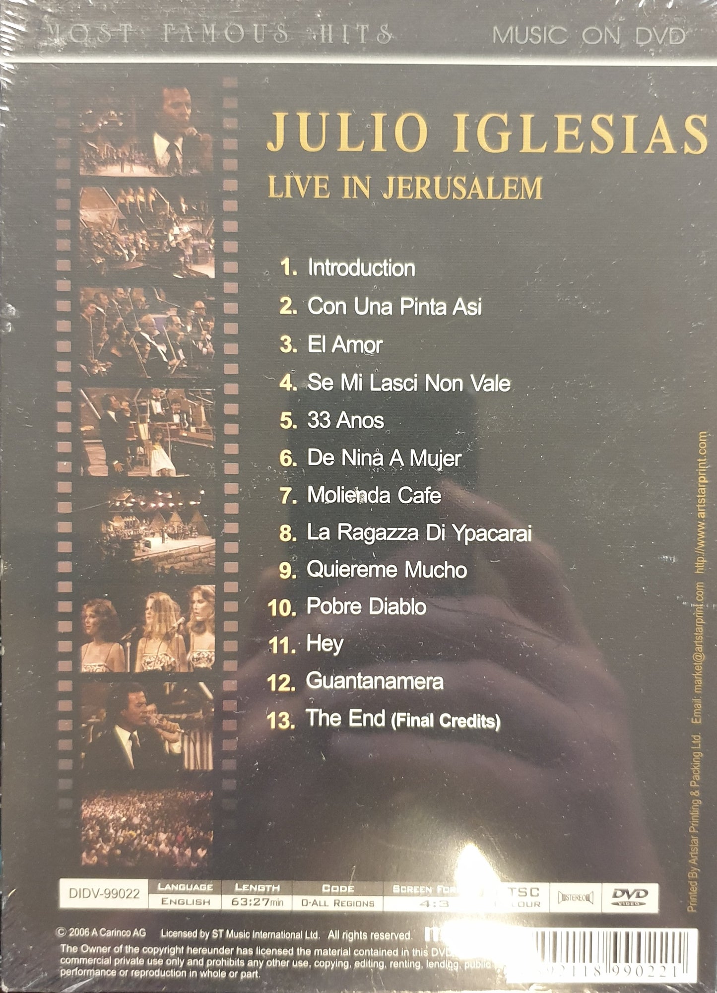 JULIOI IGLESIAS - LIVE IN JERUSALEM