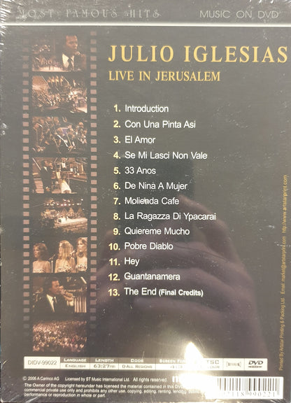 JULIOI IGLESIAS - LIVE IN JERUSALEM