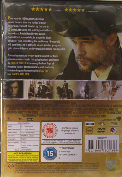 THE ASSASSINATION OF JESSE JAMES BY THE COWARD ROBERT FORD / MORDET PÅ JESSE JAMES AV YNKRYGGEN ROBERT FORD