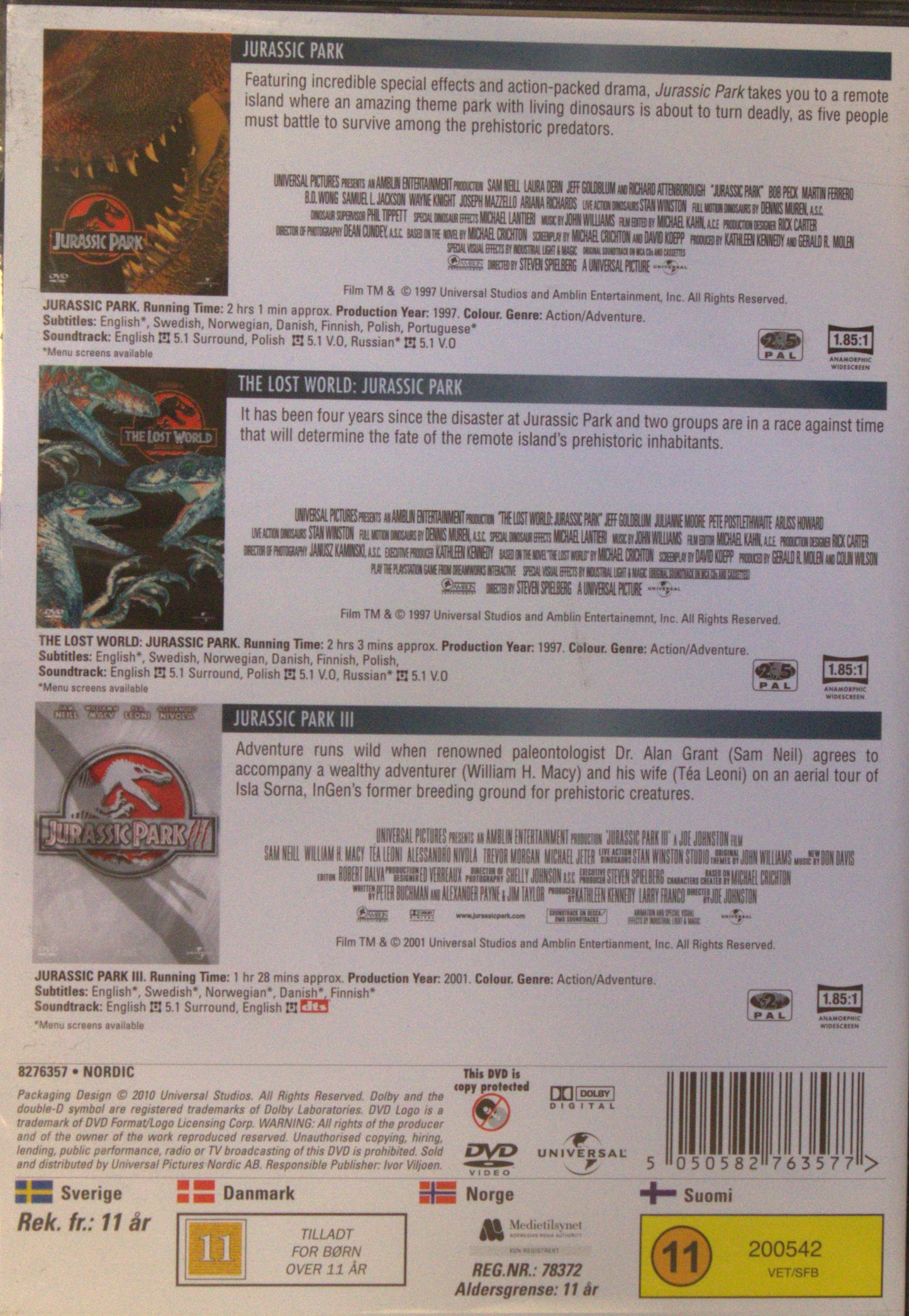 JURASSIC PARK TRILOGY - THE COMPLETE COLLECTION