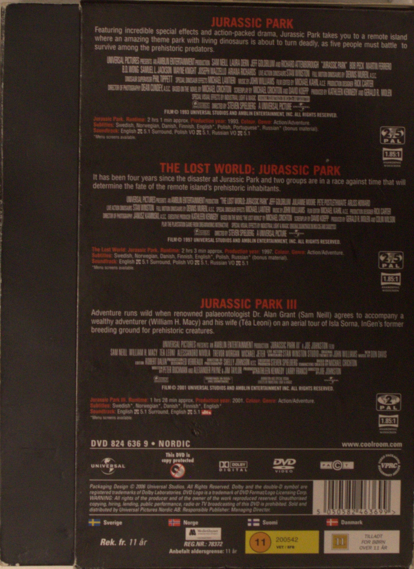 JURASSIC PARK TRILOGY PACK