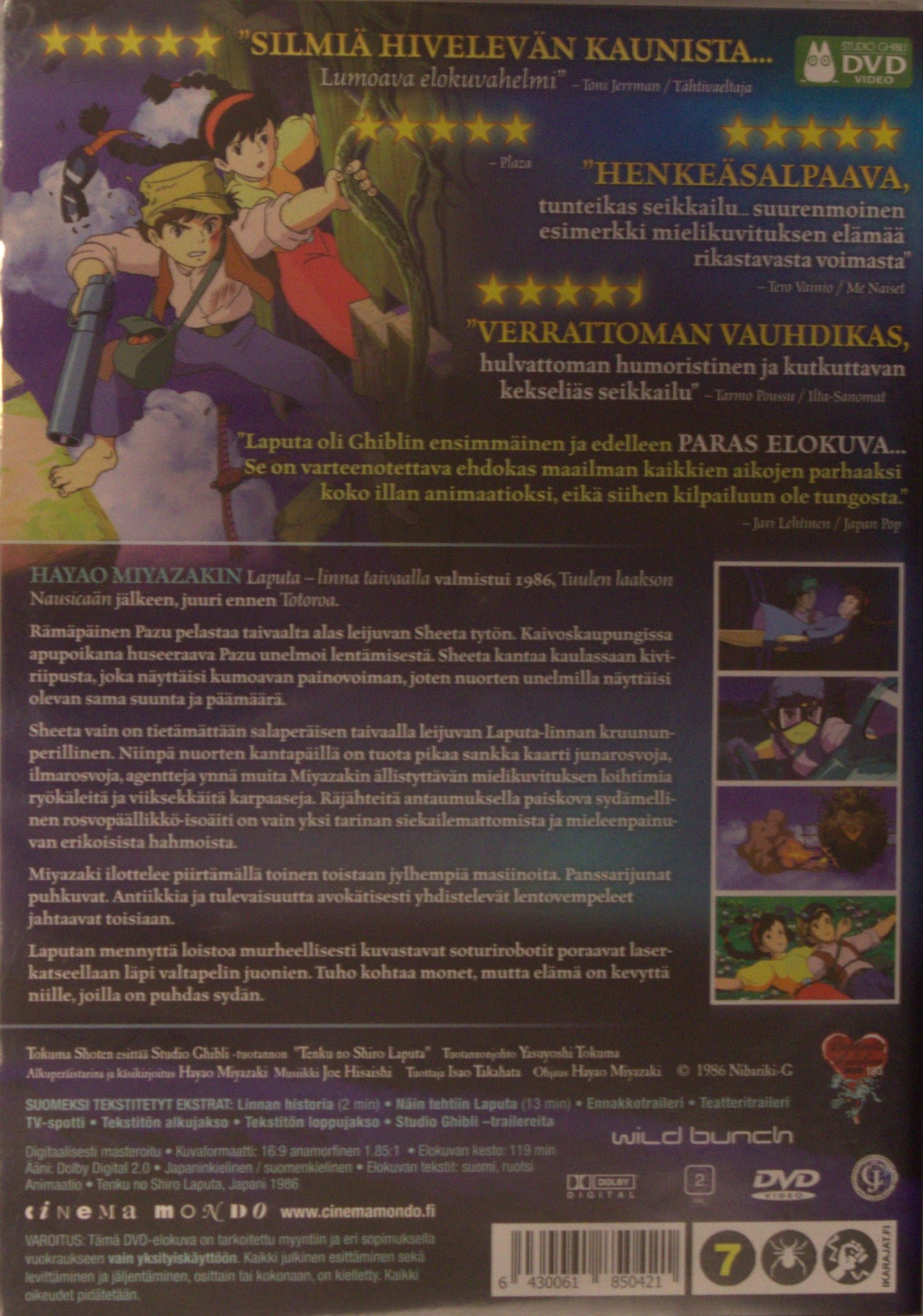 LAPUTA - LINNA TAVAALLA (FINSK) / TENKU NO SHIRO RAPYUTA