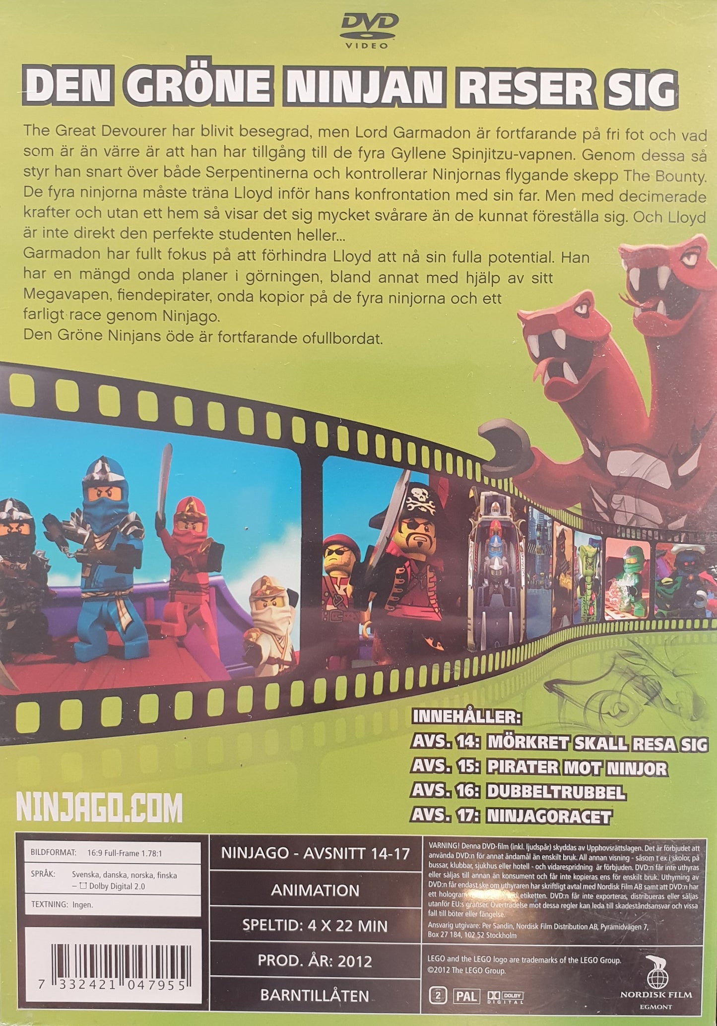 LEGO NINJAGO AVSNITT 14-17 - DEN GRÖNE NINJAN RESER SIG