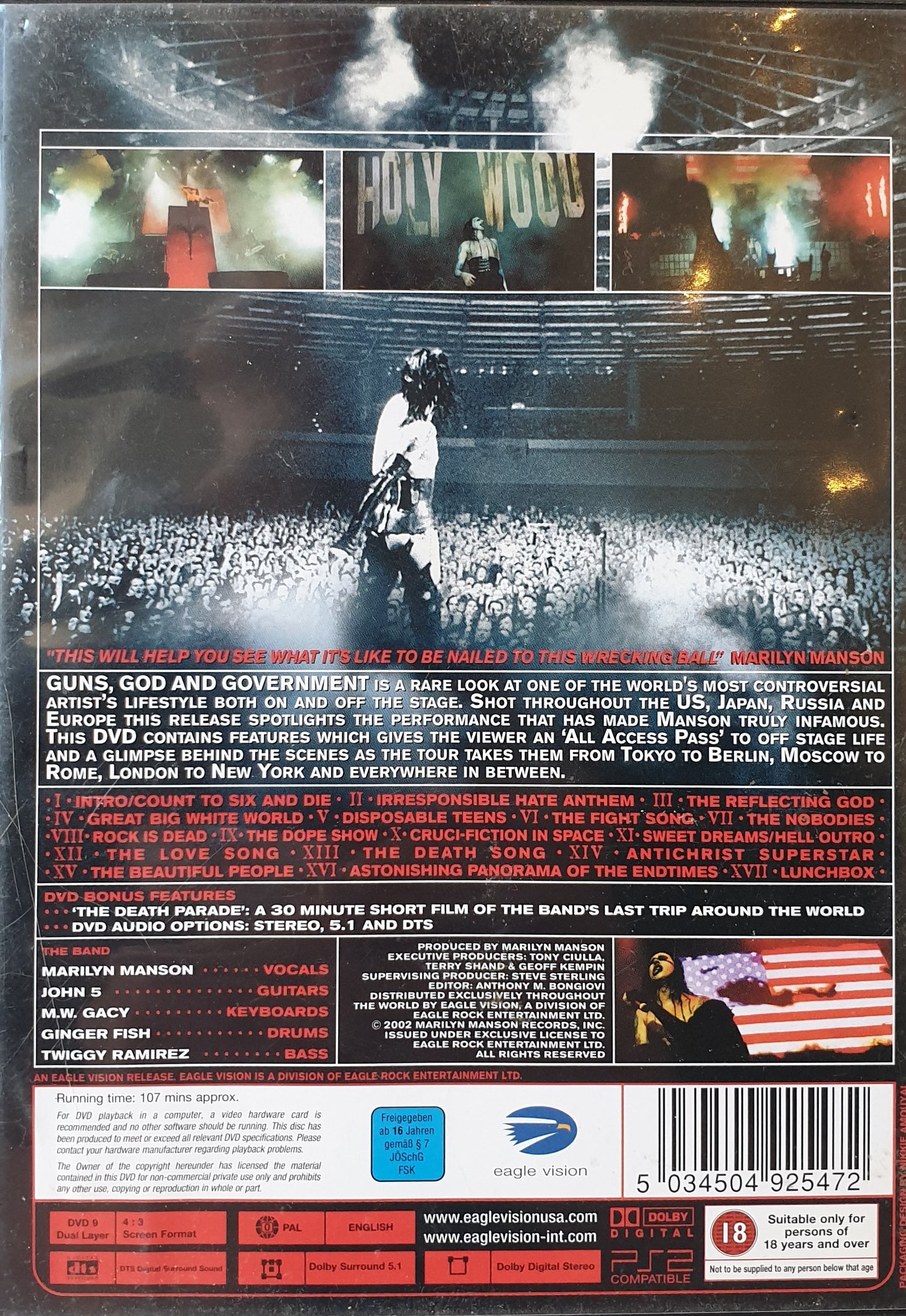 MARILYN MANSON - GUNS, GOD AND GOVERNMENT WORLD TOUR