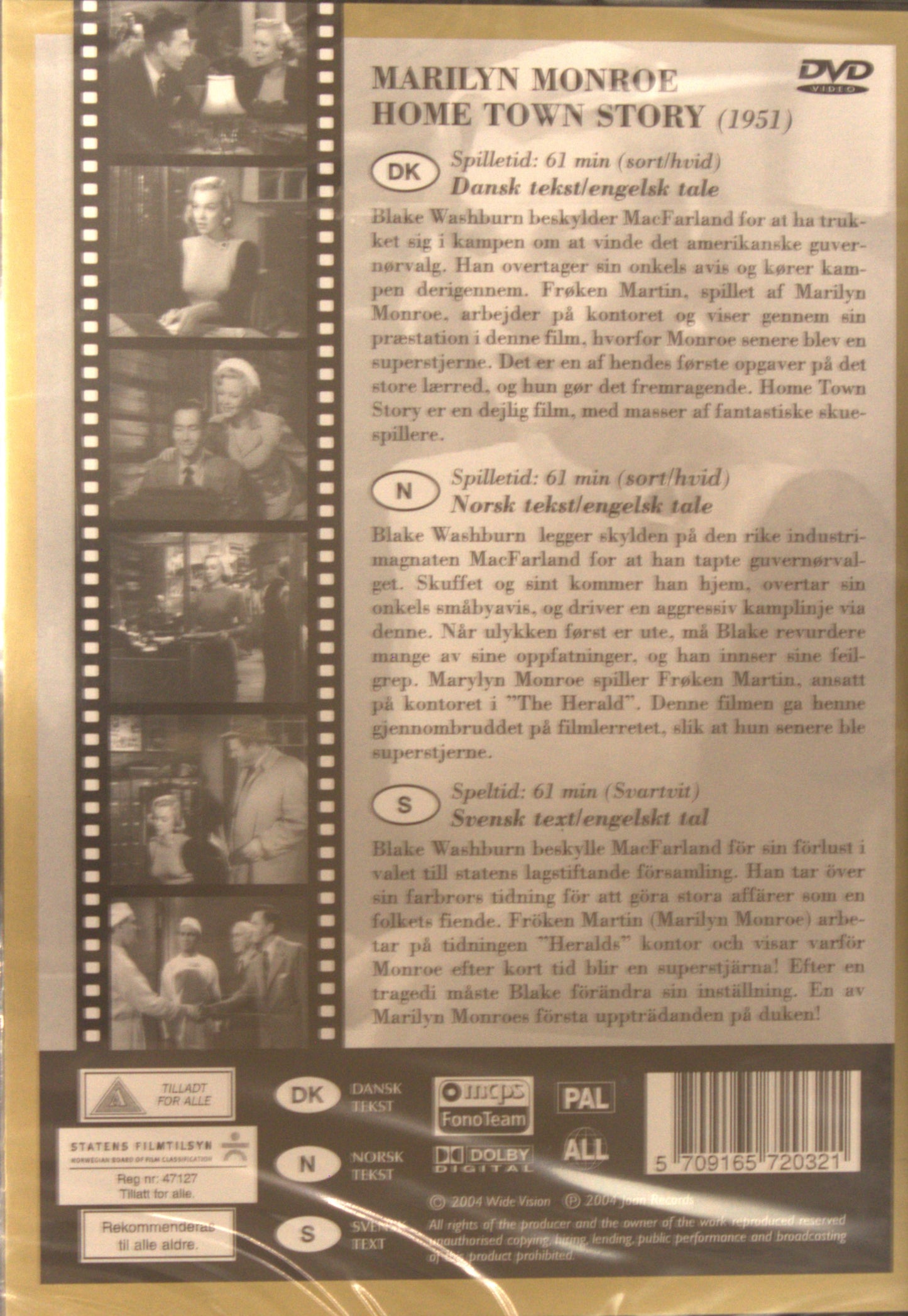 MARILYN MONROE - HOME TOWN STORY