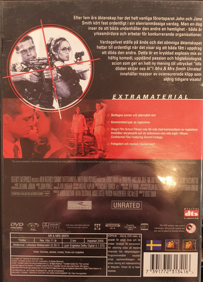MR. & MRS. SMITH UNRATED - 2 DVD