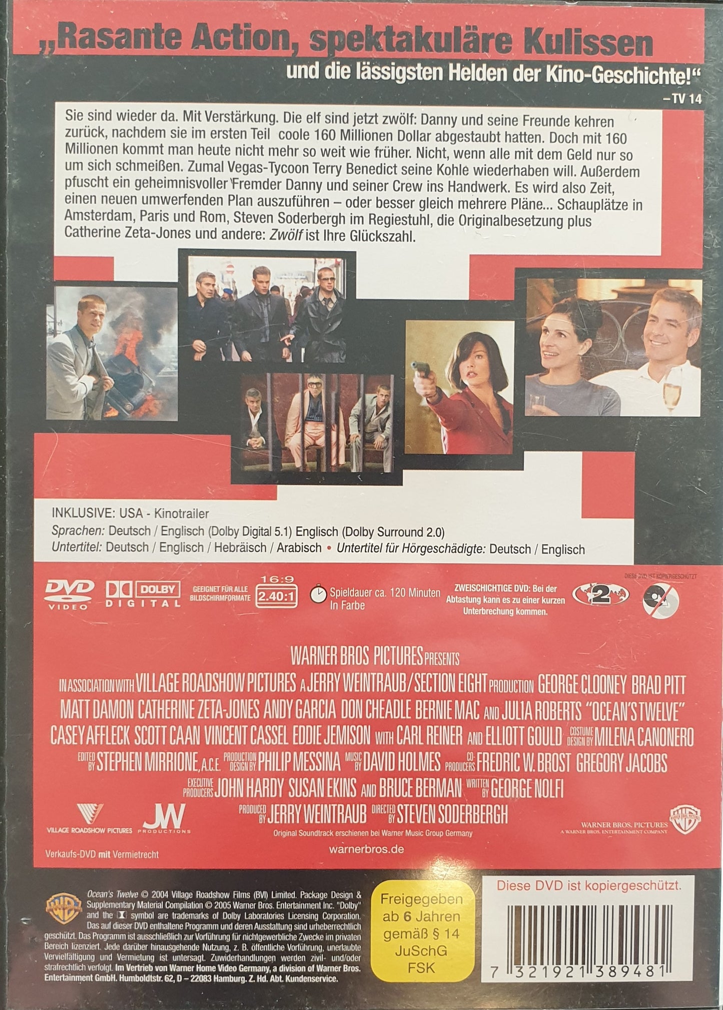 OCEAN'S TWELVE (GERMAN VERSION NO SWEDISH SUBTITLES)