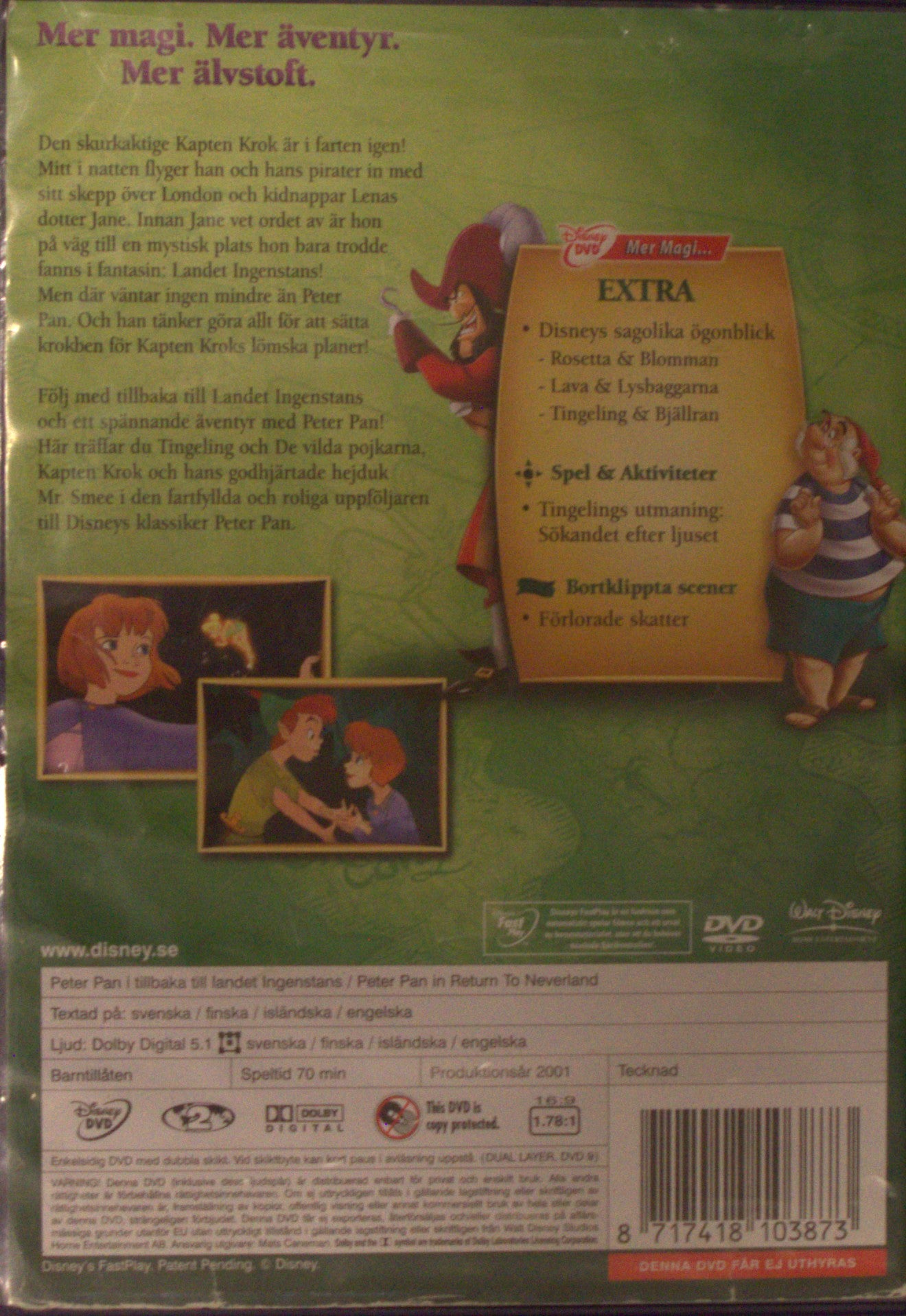 PETER PAN - TILLBAKA TILL LANDET INGENSTANS / RETURN TO NEVER LAND