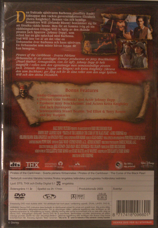 PIRATES OF THE CARIBBEAN: SVARTA PÄRLANS FÖRBANNELSE / THE CURSE OF THE BLACK PEARL