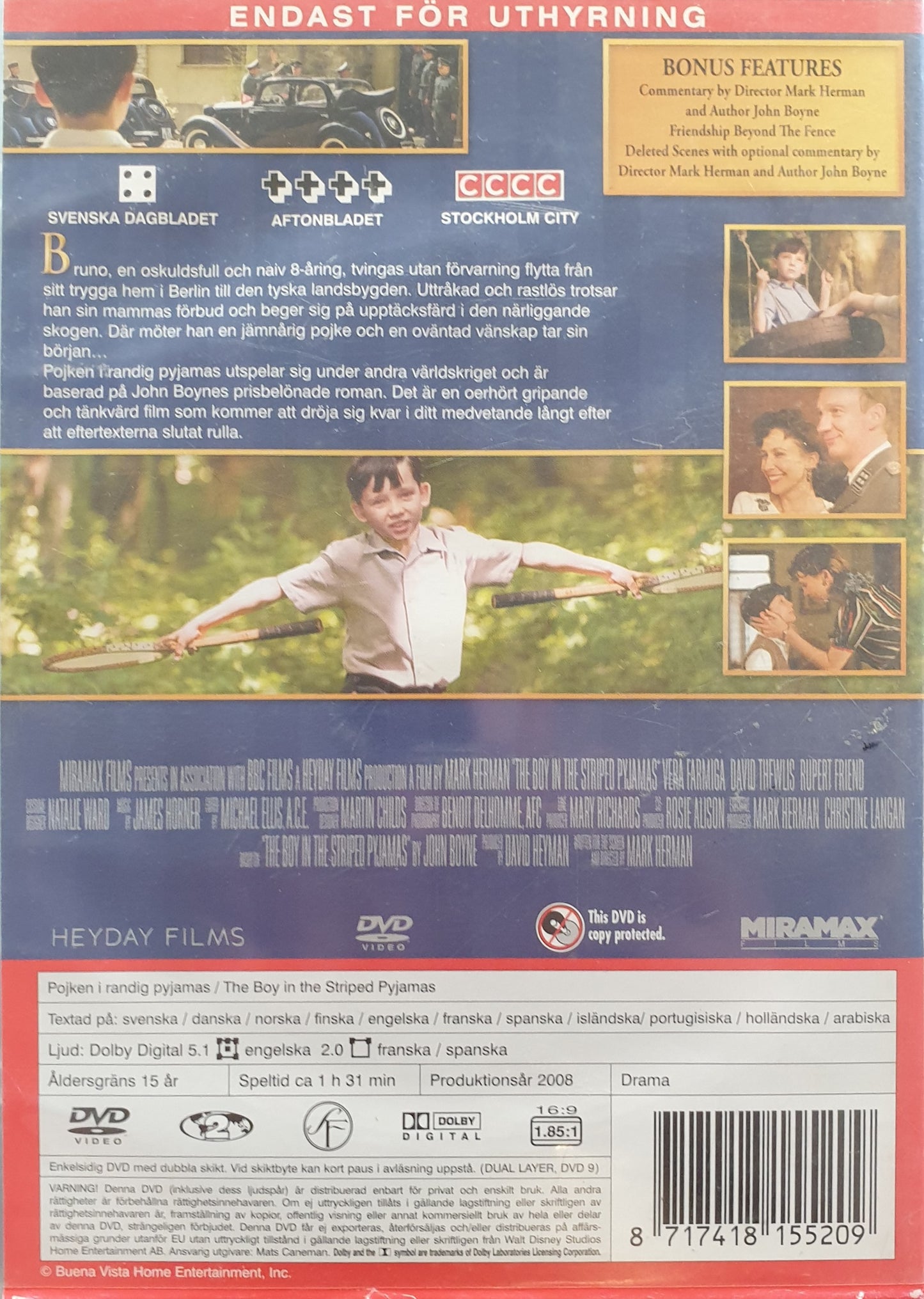 POJKEN I RANDIG PYJAMAS / THE BOY IN THE STRIPED PYJAMAS